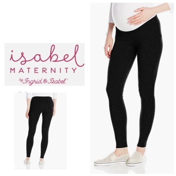 Isabel Maternity by Ingrid & Isabel Pants - Isabel Maternity Low Rise Black Maternity Leggings